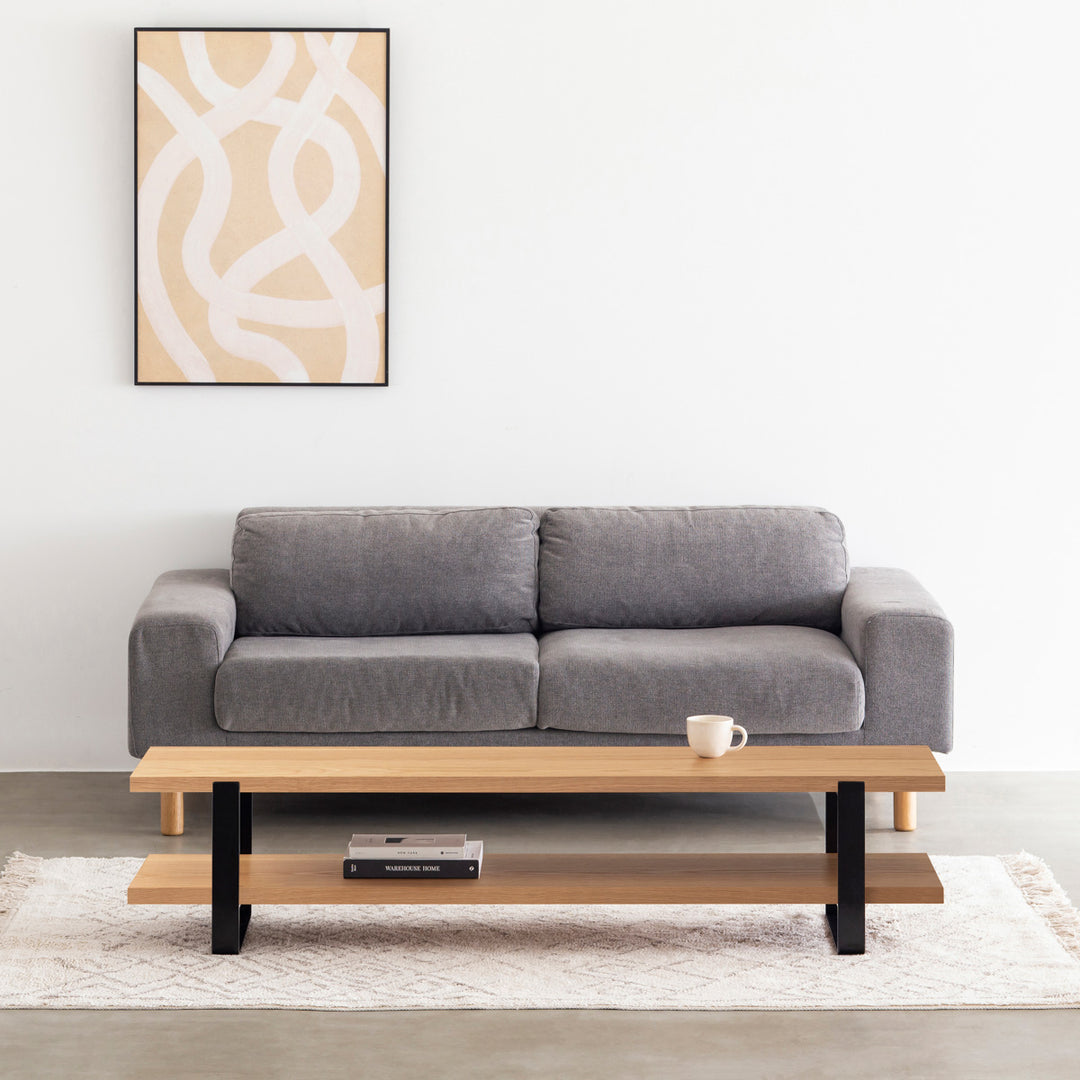 THE TV BOARD / LOW TABLE ホワイトオーク × Black Steel – KANADEMONO