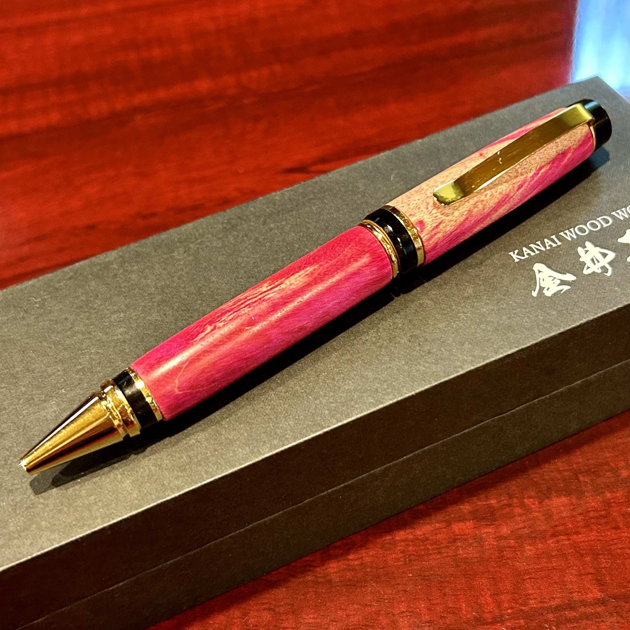 世界に1本だけ】スタビライズドウッド メイプルのボールペン | 金井