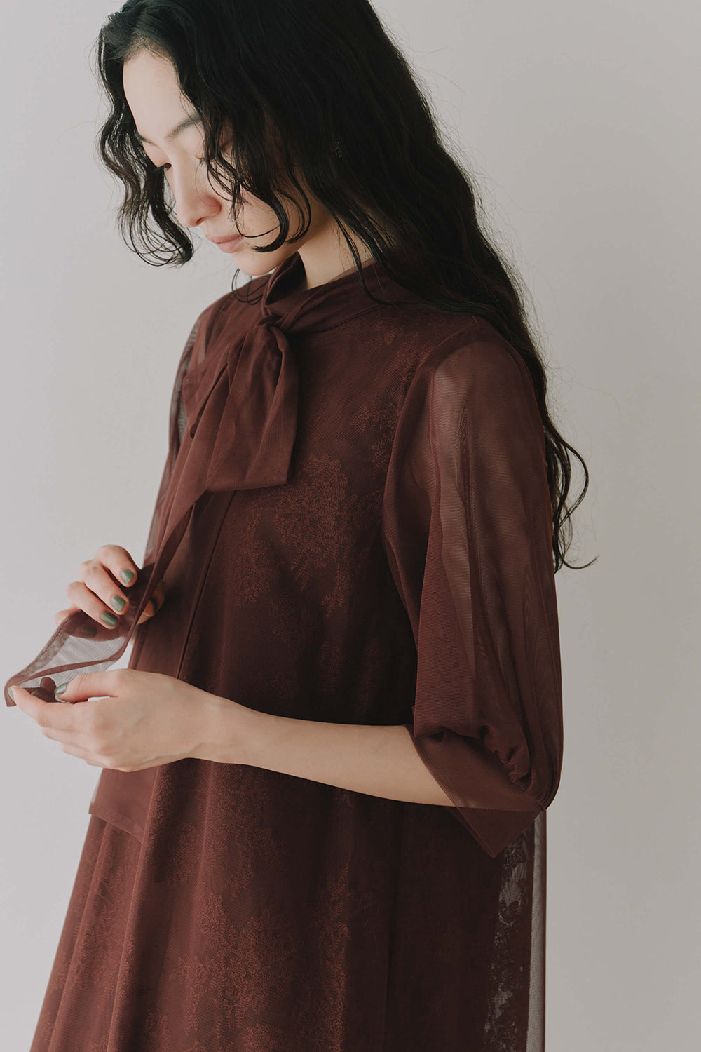 kaene公式オンラインストア チュールレースAラインドレス / 101099