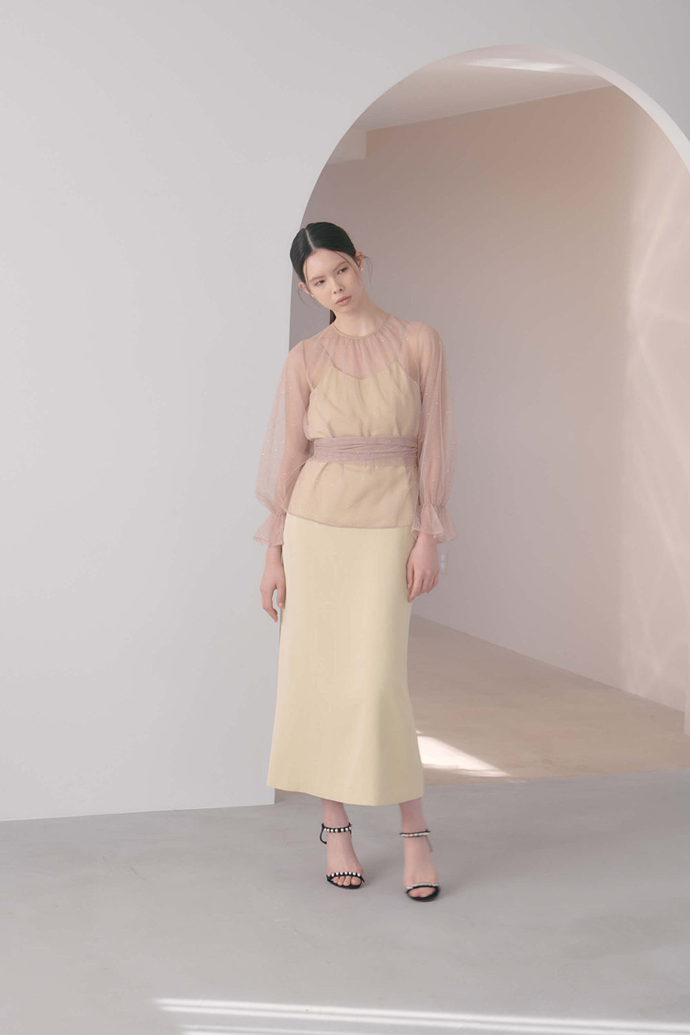 kaene公式オンラインストア ラインストーンチュールセットドレス