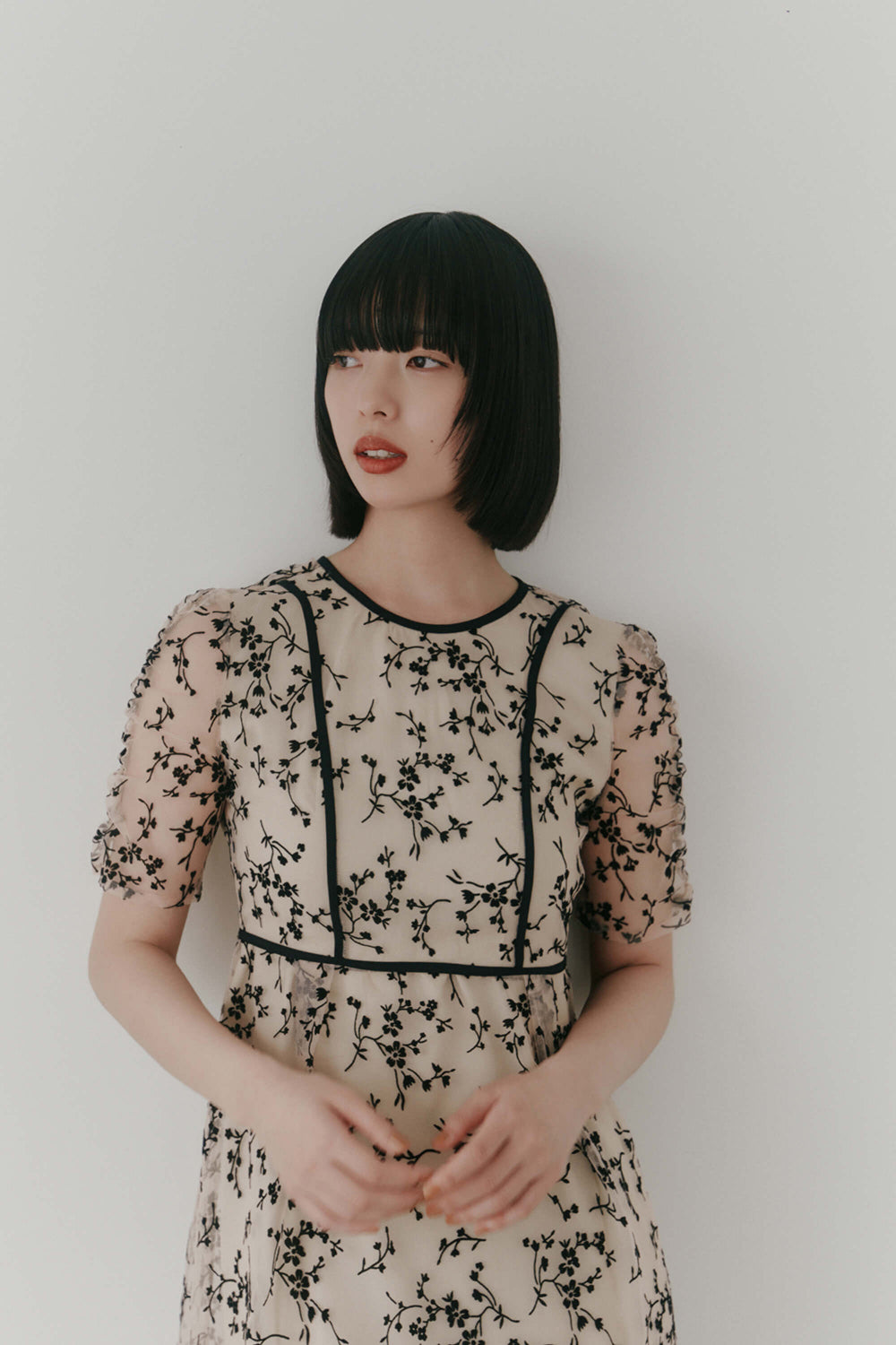 kaene公式オンラインストア フロッキーパイピングドレス / 101031 結婚