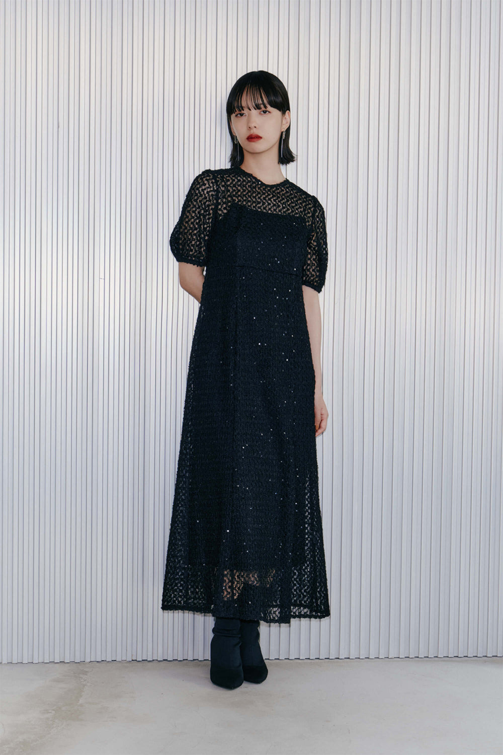 ドレスコ⭐︎ ゴールドスパンコールレースドレス 2025年最新DRESCCO