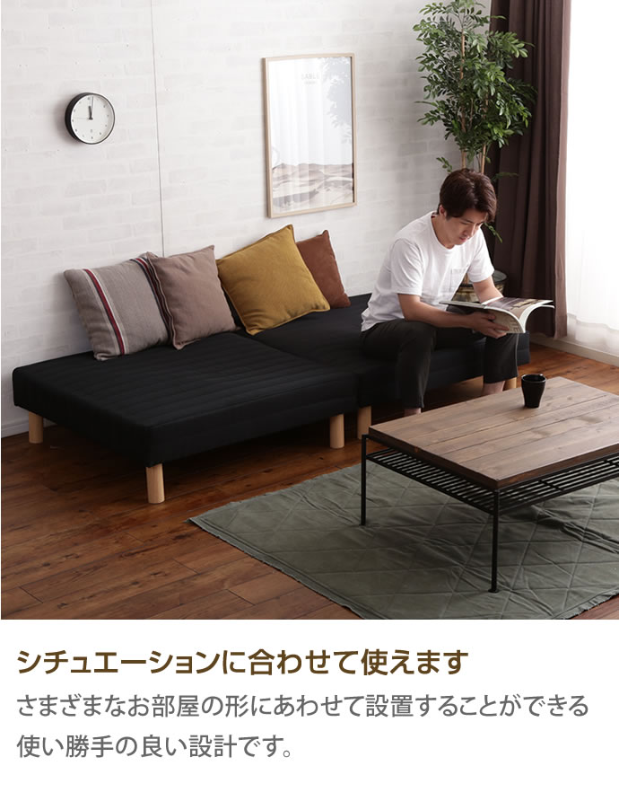 g102017]【セミダブル】Clerus 脚付きマットレスベッド マットレス