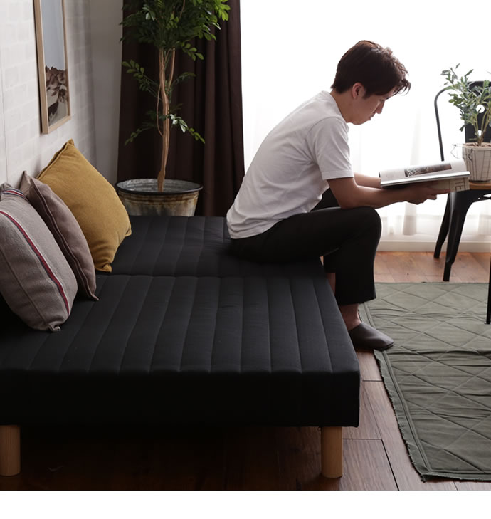 g102017]【セミダブル】Clerus 脚付きマットレスベッド マットレス