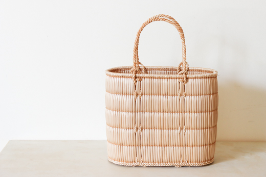 岡山 蒜山がま細工 手提げ (中)