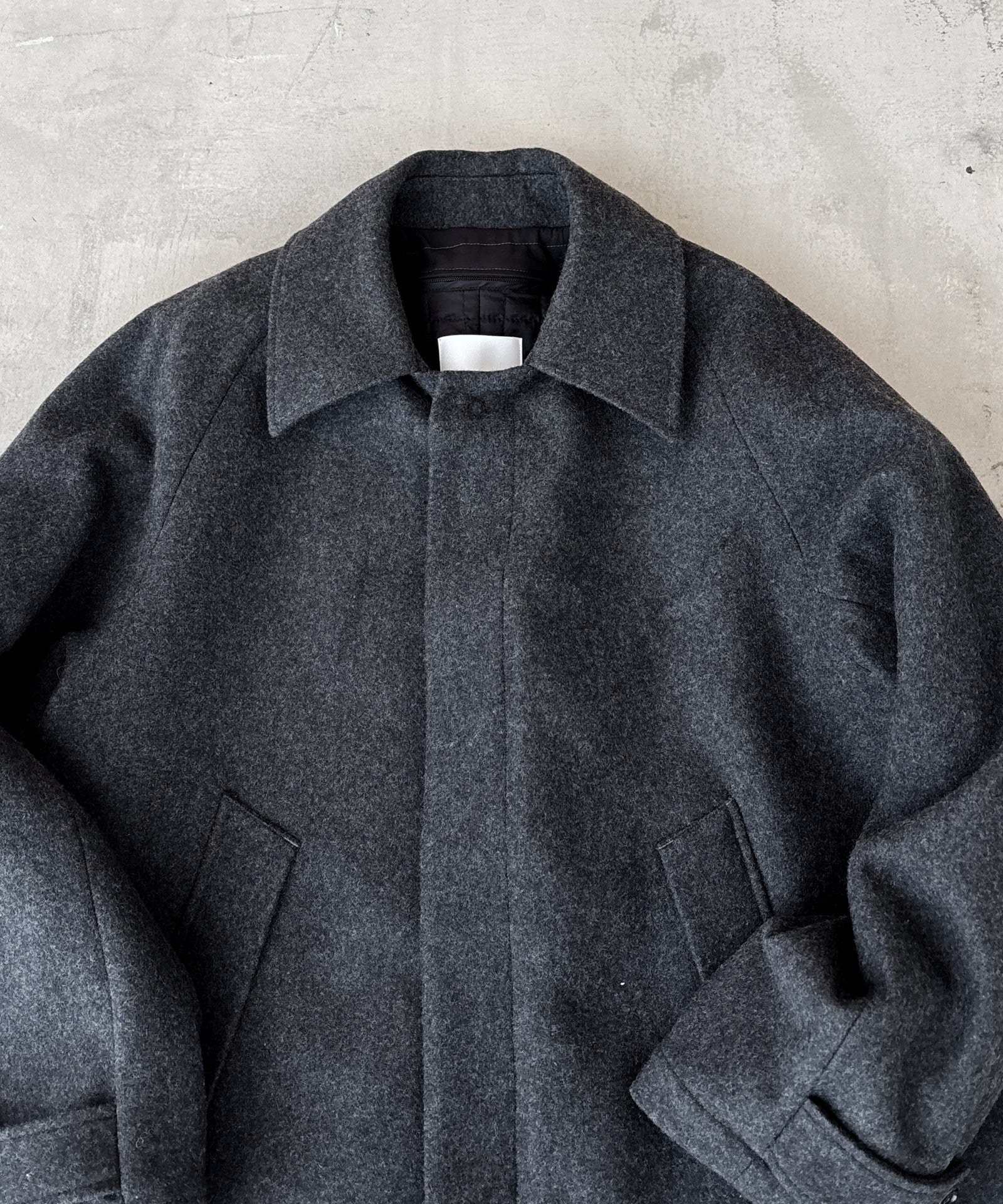 WATER-REPELLENT WOOL MELTON COAT 