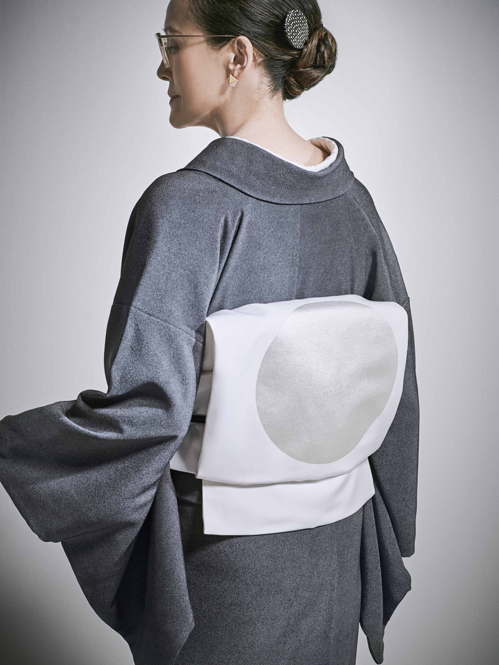 着物｜江戸小紋｜中鮫小紋 白黒｜石塚染工｜正絹｜