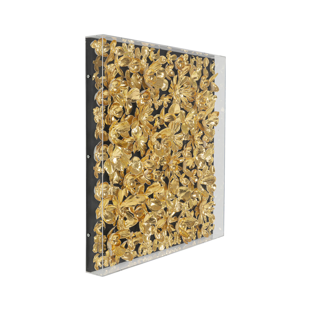 ゴールドフラワー デコフレーム 60×60cm ｜【KARE】ドイツの家具