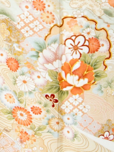 雪輪に牡丹の色留袖（三つ紋） | 宅配着物レンタルの京都かしきもの