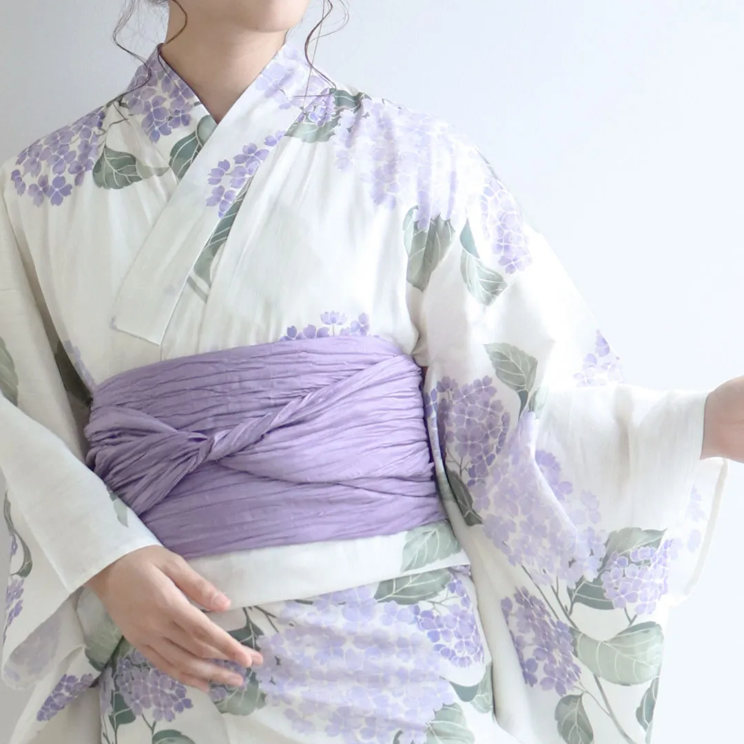 生成×紫の紫陽花／レディース二部式浴衣 | 宅配着物レンタルの京都かし