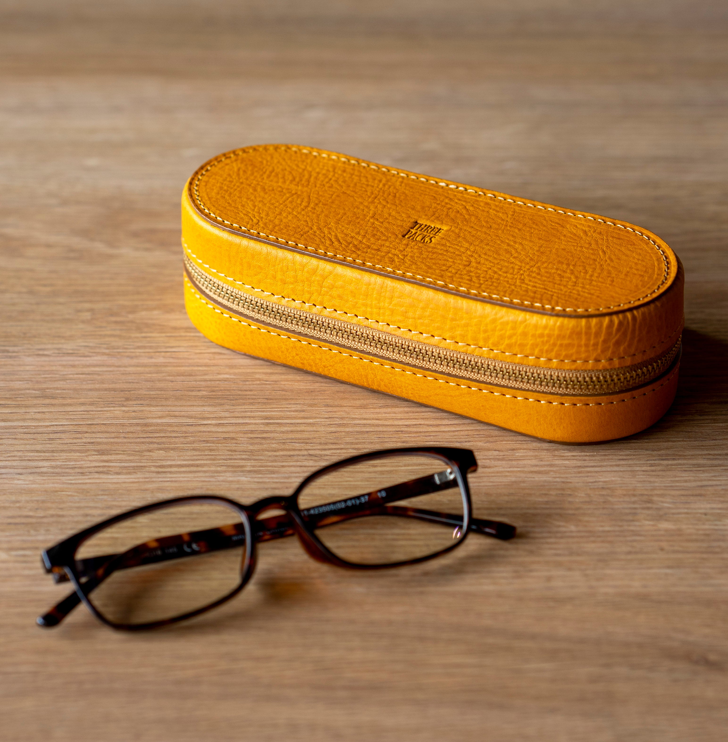 上質な本革メガネケース イエロー – 加瀬鞄工房