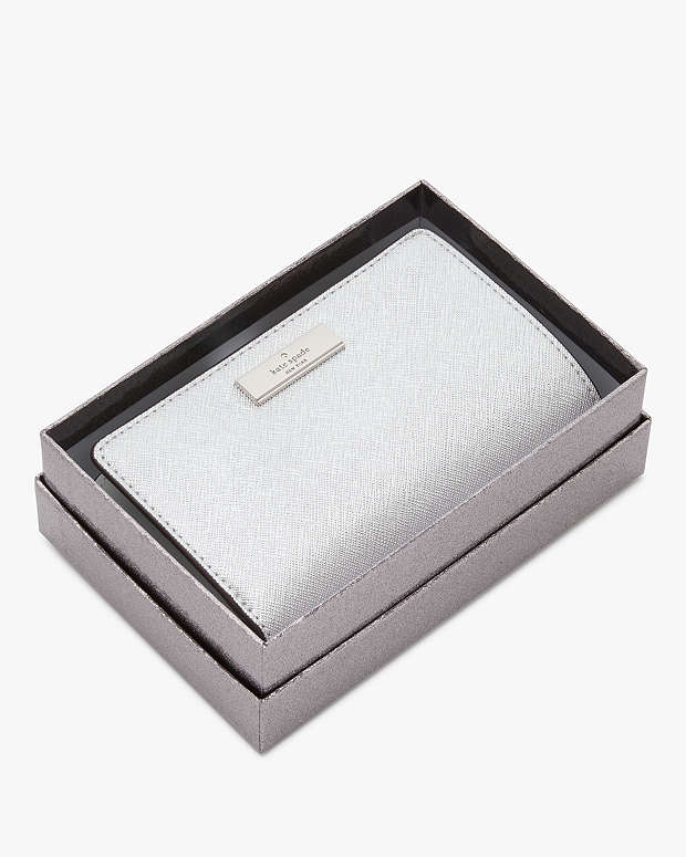 Kenzie Boxed Metallic Medium Compact Wallet | Kate Spade Outlet