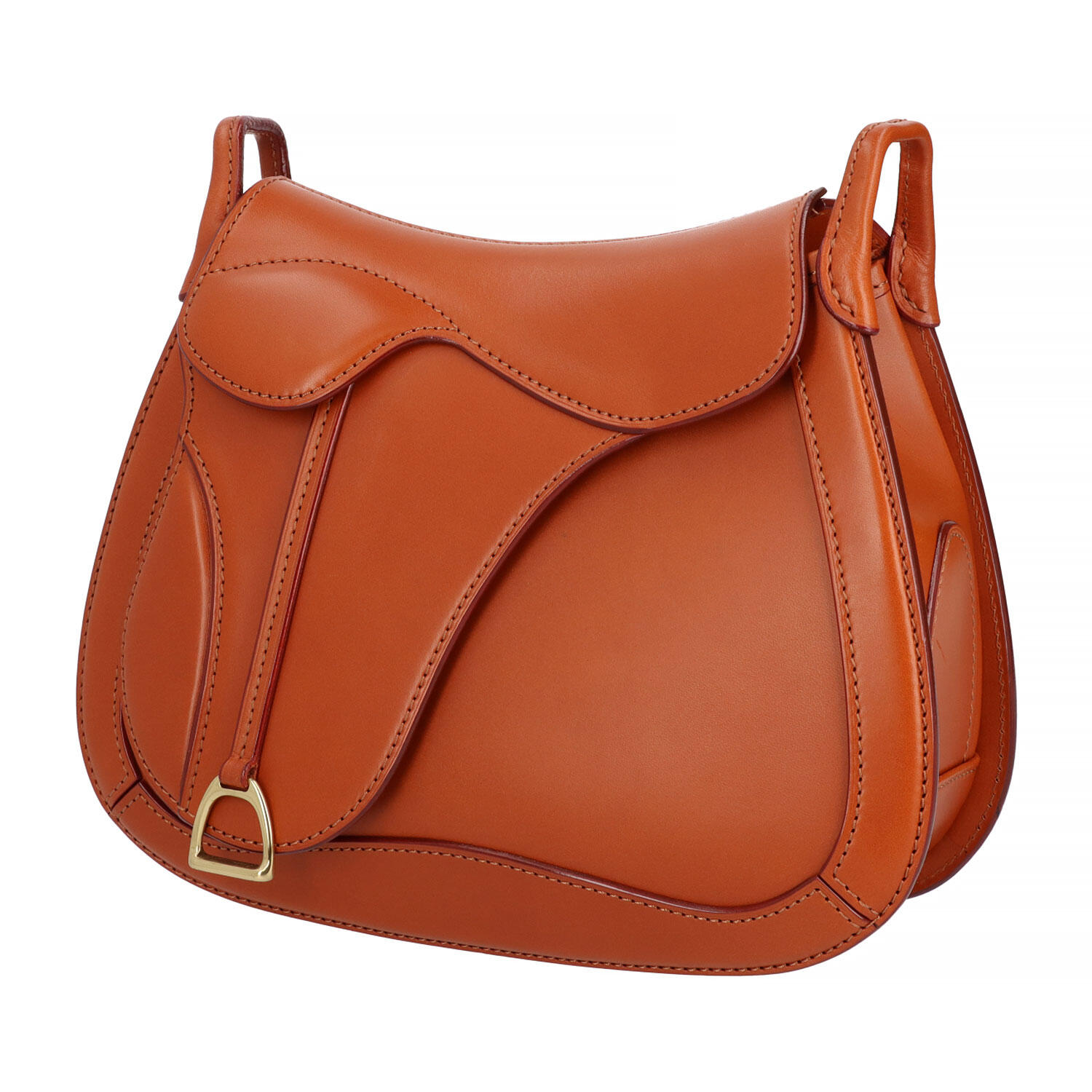 サドル型 栃木レザー フラップ付き ショルダーバッグ | 株式会社