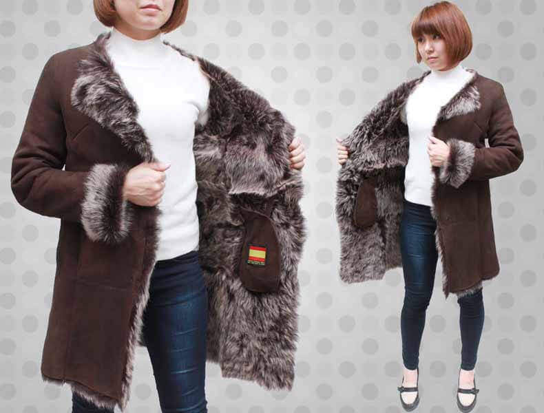 レディース ダブルフェイス ムートン コート トスカーナムートン ノー