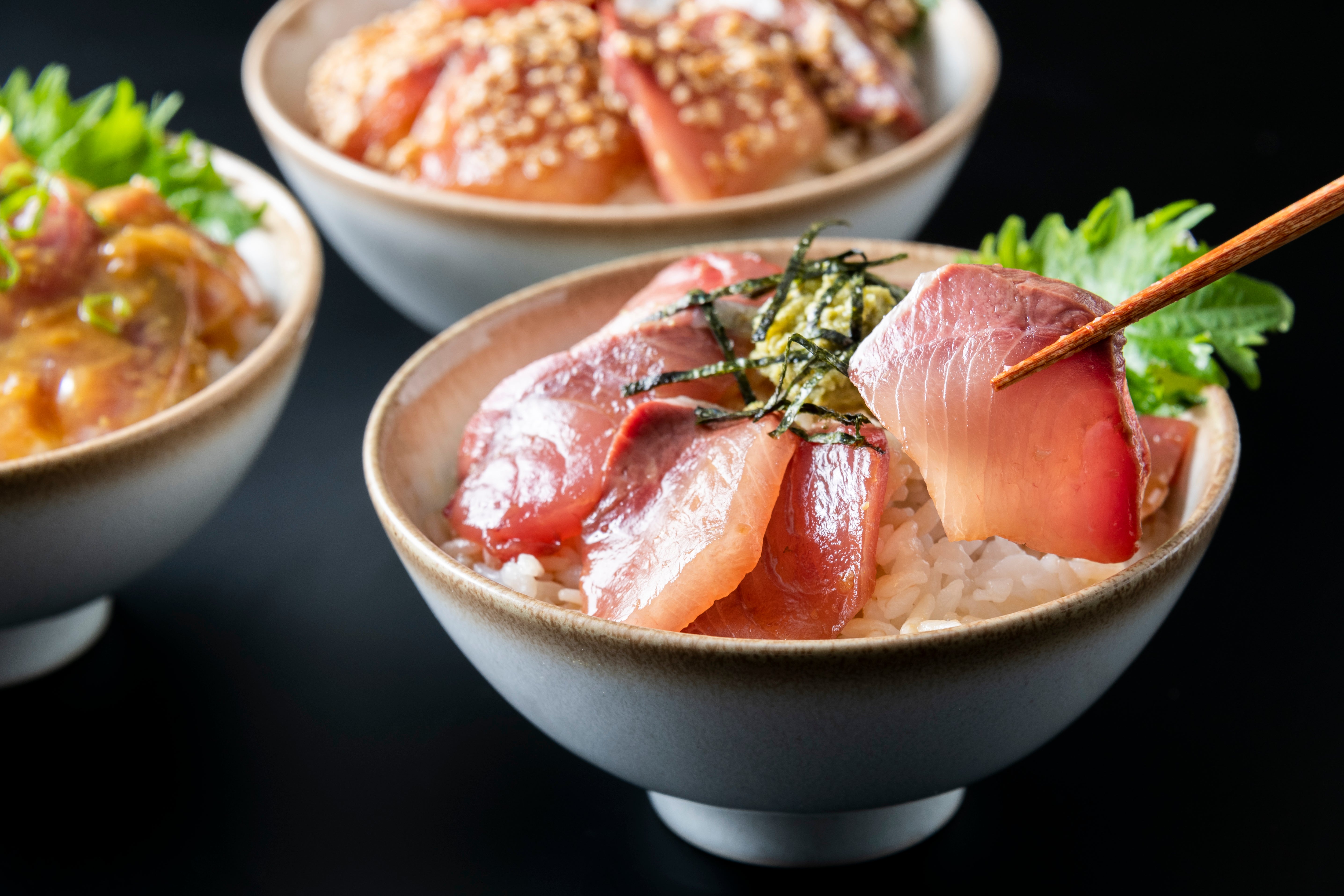 天然ぶり丼の具セット – 鮮魚河瀬