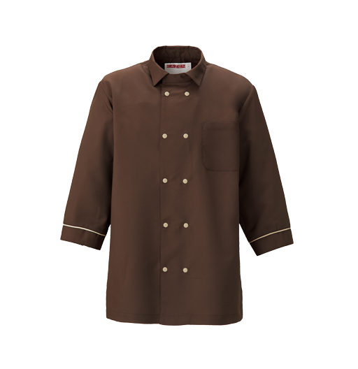 KZN426衿付きコックシャツ(ブラウン/SS)｜KAZEN公式オンラインストア