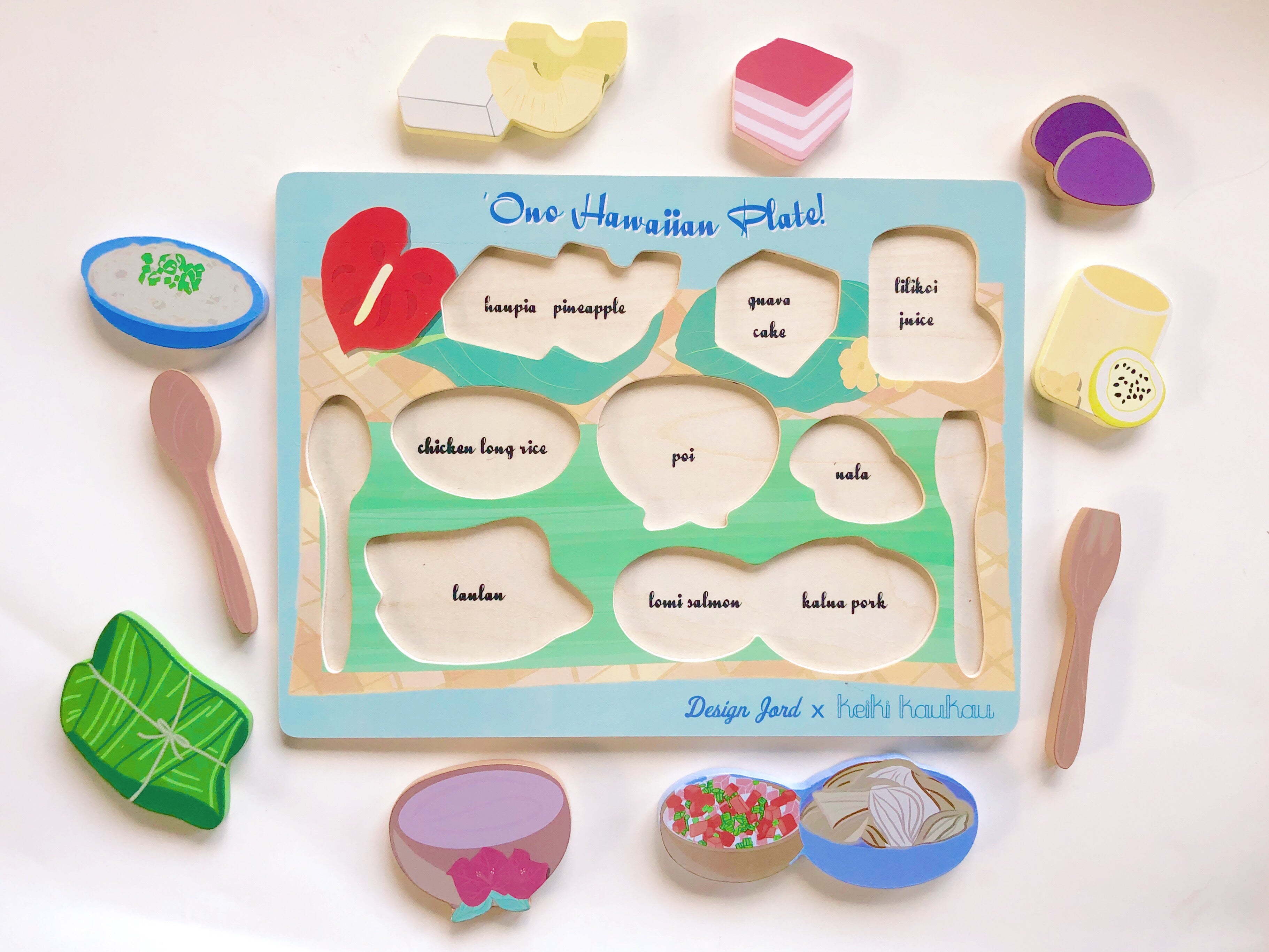Hawaiian Plate Chunky Puzzle - Keiki Kaukau x DesignJord