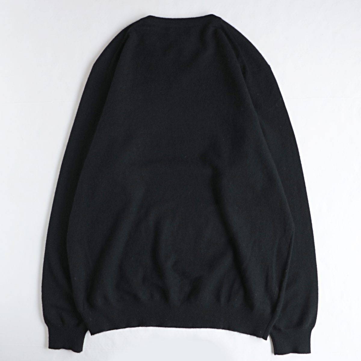 club room カシミア Vネック ニット セーター 古着 used ブラック