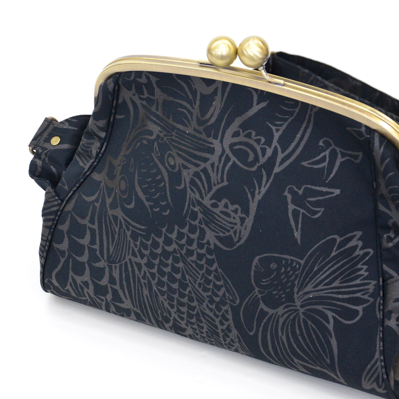 大玉がま口ボストンバッグ〈LIVE〉｜Ki-Yan Stuzio Online