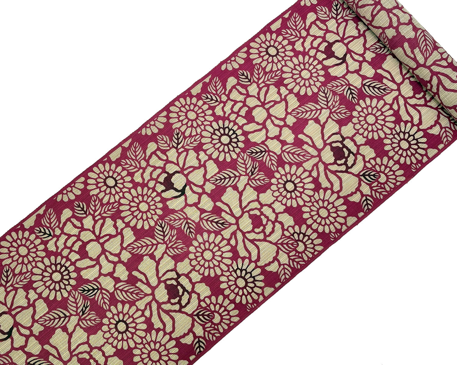 浴衣 松煙染小紋 小菊に牡丹 – 着物道楽みなとや