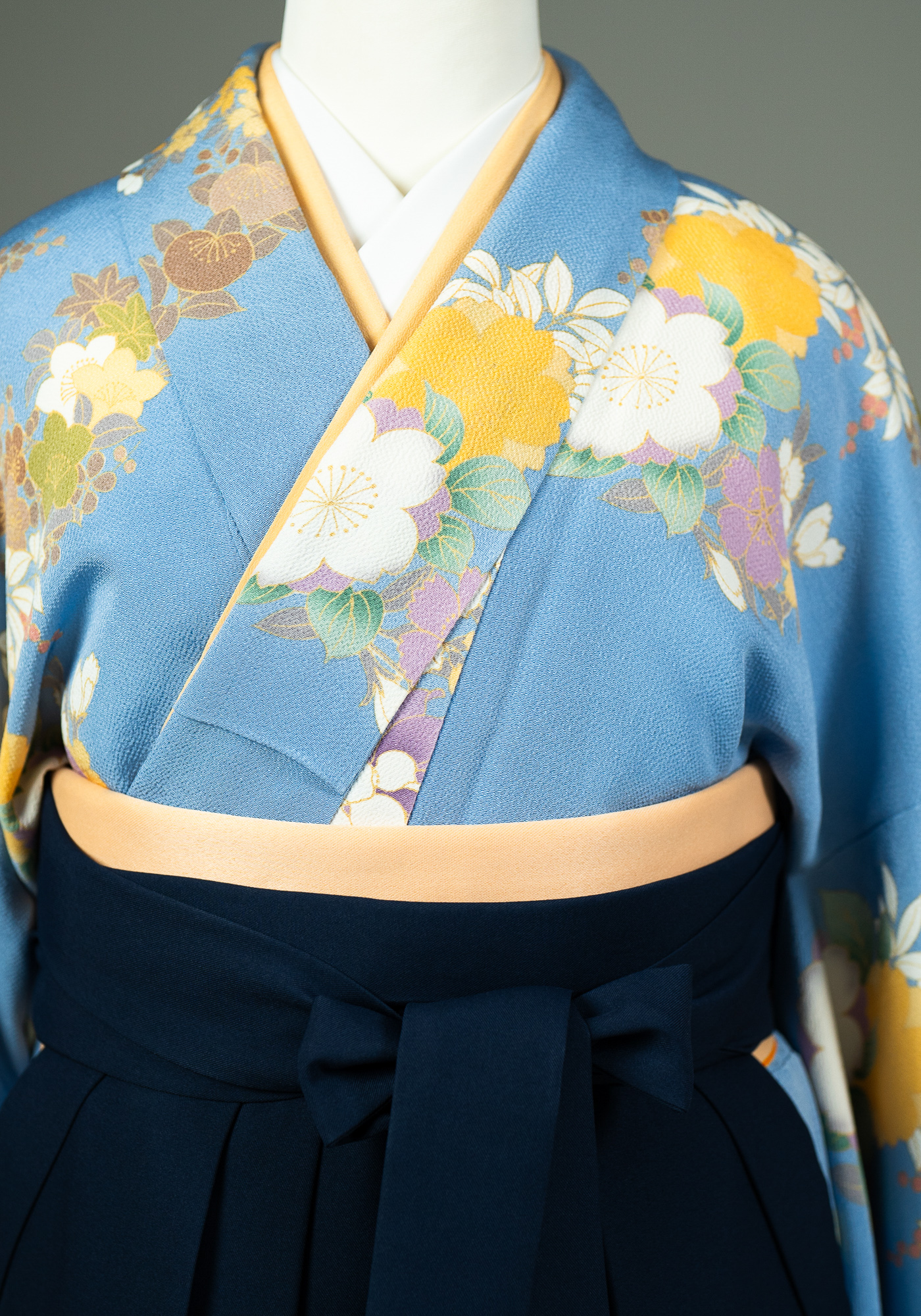 高級卒業式袴レンタル】2-35 卒業式の袴レンタル・正絹二尺袖着物