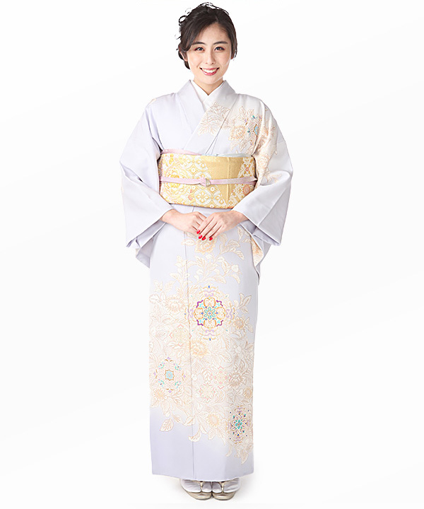 訪問着レンタル｜薄紫に唐花宝相華｜H0205｜M｜宅配着物レンタル