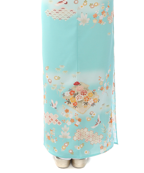絽 訪問着レンタル（夏用）｜JAPAN STYLE 水色に吉祥文様｜H0354｜L