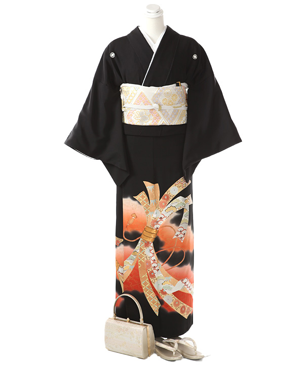 黒留袖レンタル｜束ね熨斗｜T0037｜M｜宅配着物レンタル・一式フル