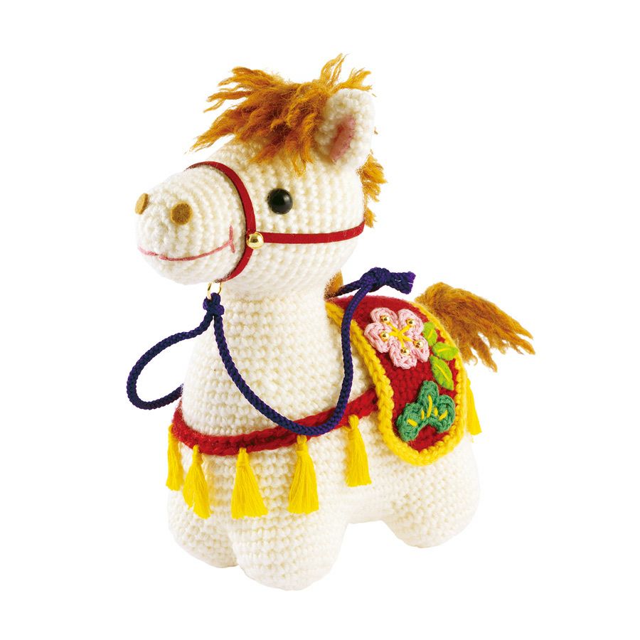 2026干支あみぐるみキット 幸運の飾り馬 |生地 和柄/和布/ちりめん手芸