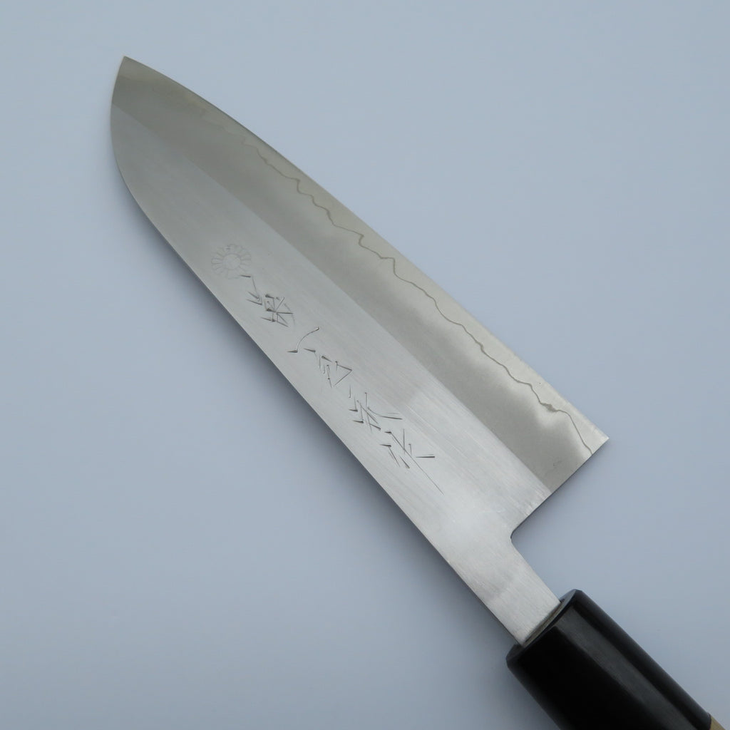 WH ステンレス鋼 三徳包丁＜朴水牛柄＞ – 菊一文珠四郎包永（きくいち