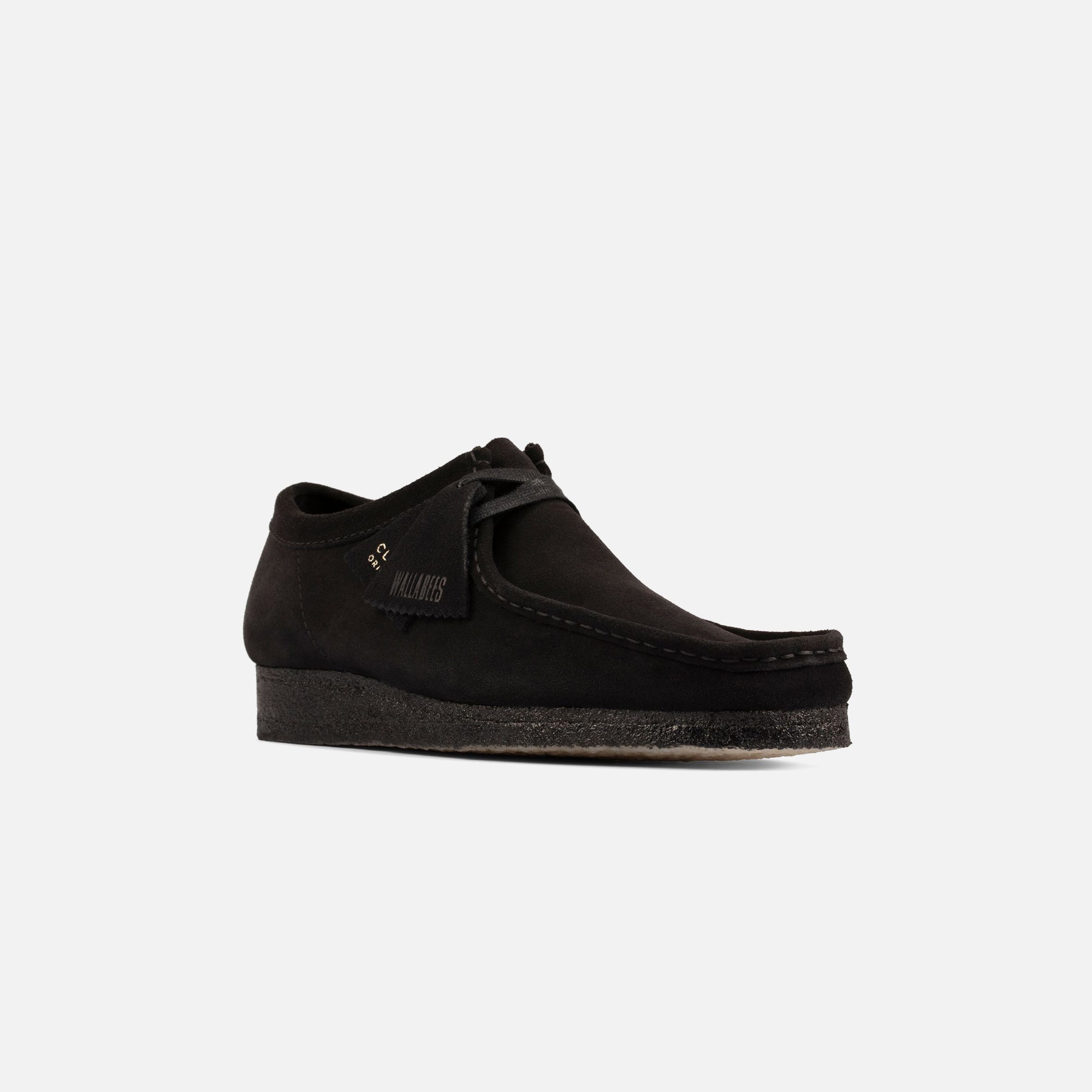 Clarks WMNS Wallabee Low - Black Suede – Kith