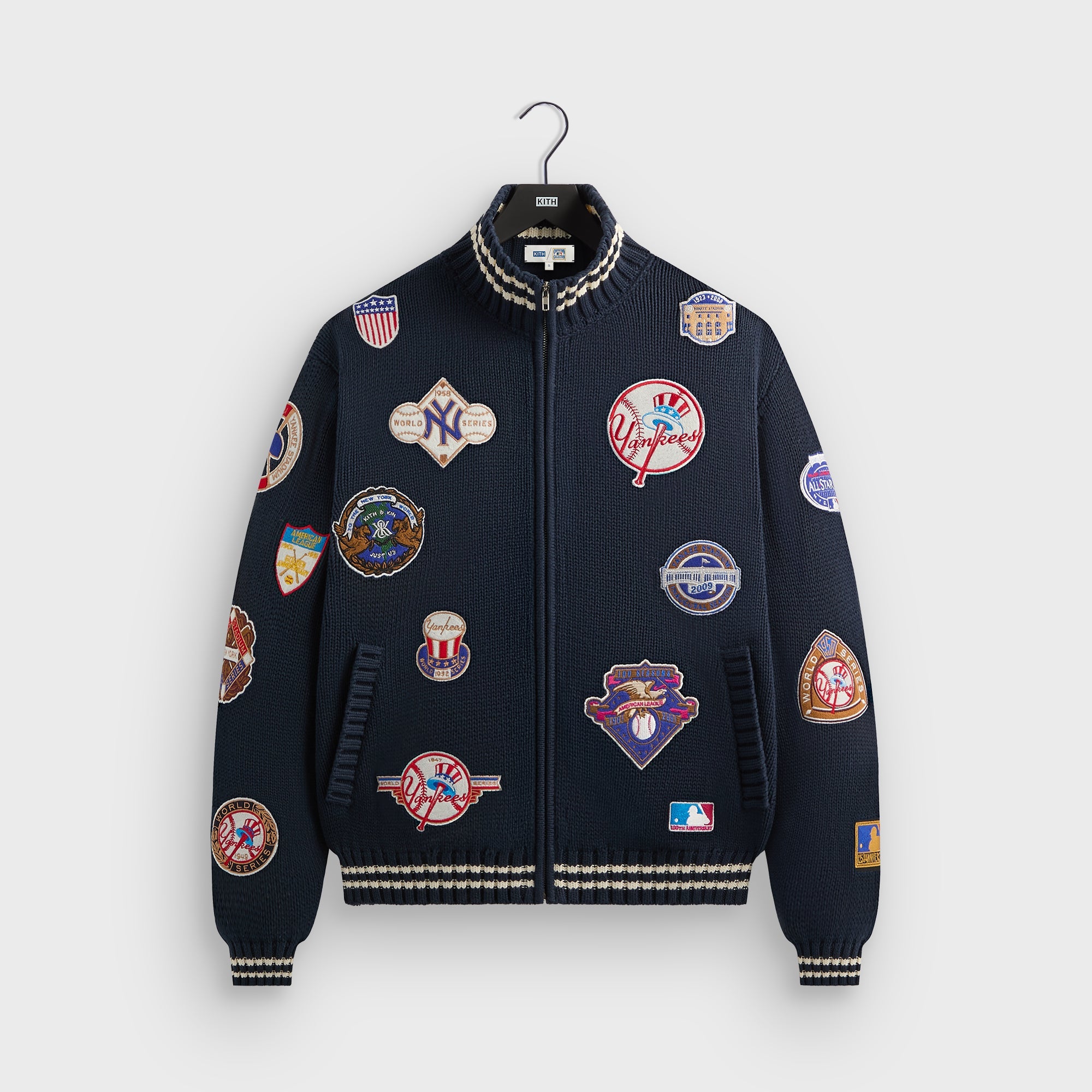 Kith for the New York Yankees All-Over Embroidered Wyona Full Zip - No