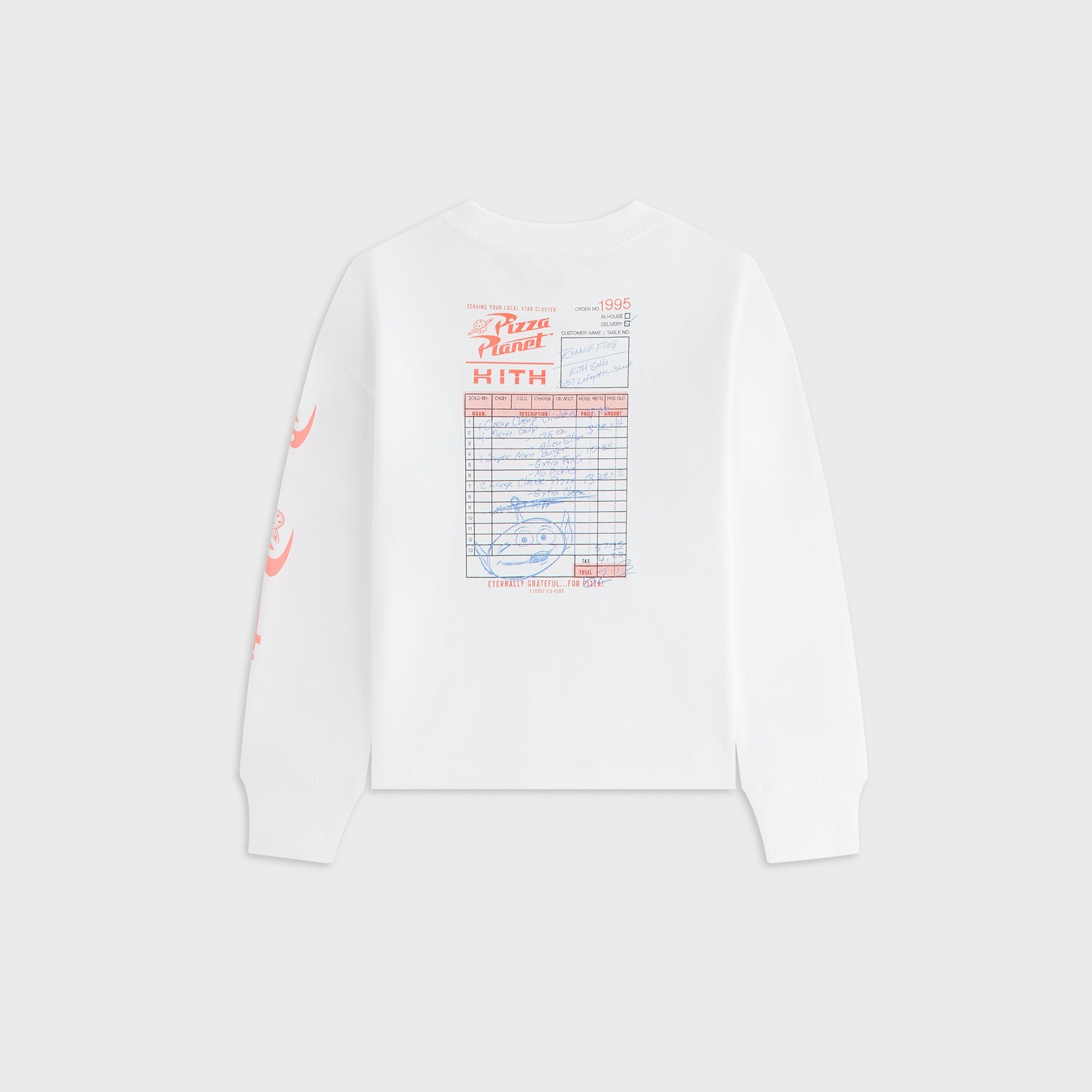 Disney | Kith Kids for Pixar Pizza Planet Long Sleeve Tee - White