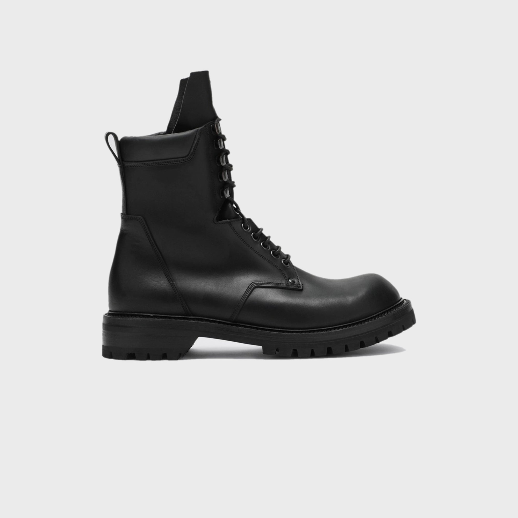 Rick Owens Stivali In Pelle Army Low Boot - Black – Kith