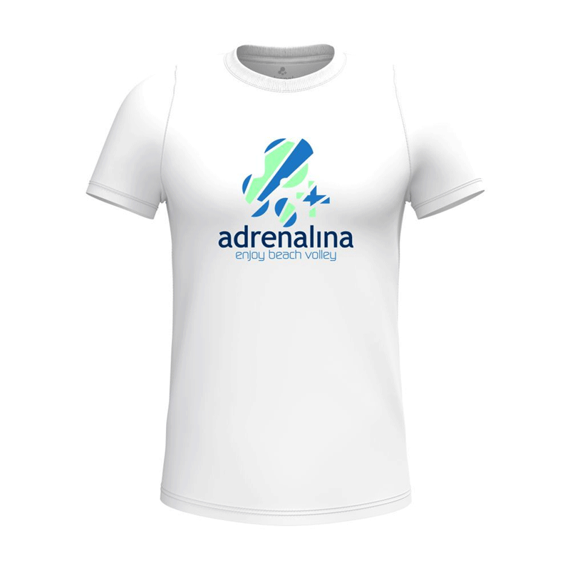 アドレナリーナ 欧州限定版綿100%Tシャツビーチバレーステップ