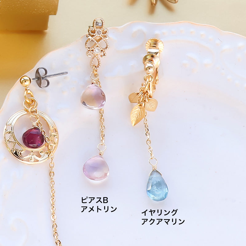 レシピNo.KR1303 天然石カスタムパーツのイヤーアクセサリー4種 – 貴和