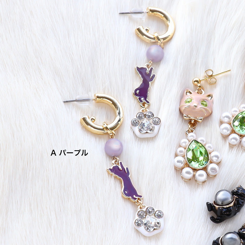 レシピNo.KR1323 石座チャームネコのピアス3種 – 貴和製作所オンライン