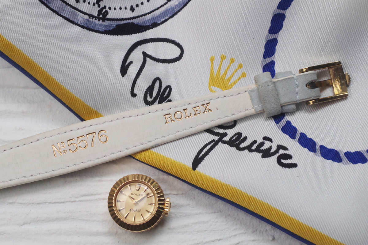 ROLEX ロレックス カメレオンフルーテッド ROLEX革ベルト＆尾錠付