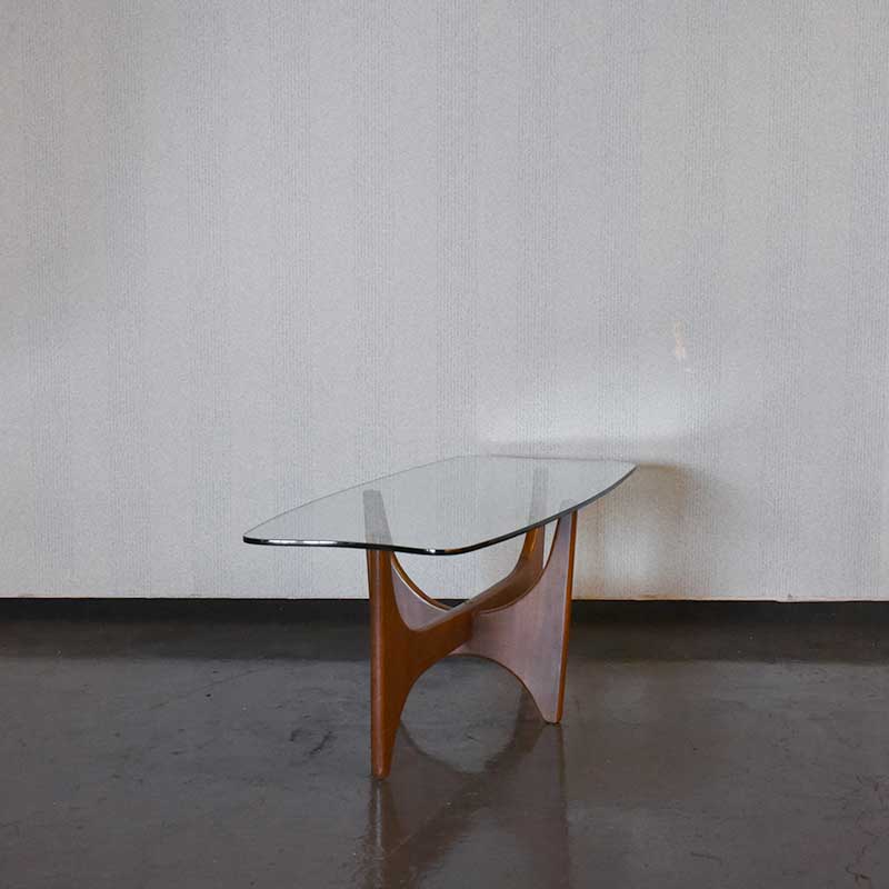 ヴィンティージ ミッドセンチュリー ガラストップ センターテーブル