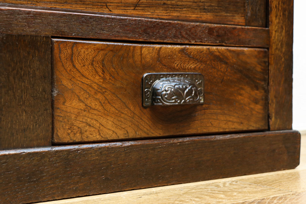 幅1076ミリ ゆらゆらガラスの温かみあるレトロガラスケース BB3178