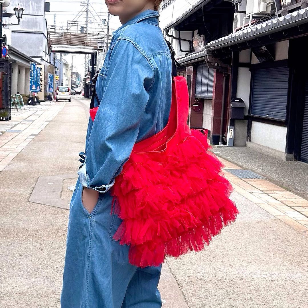 フリル2wayバッグ】日常使いにもお出かけにも！コットン素材で軽くて