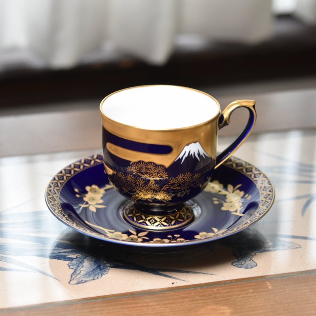 富士絵）コーヒーカップ＆ソーサー«ティータイム|有田焼の老舗-香蘭社