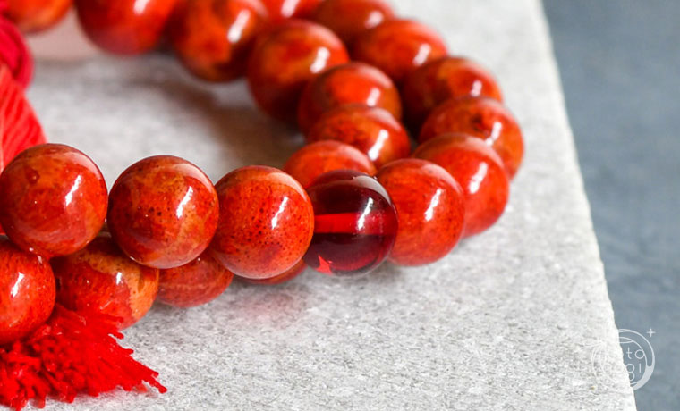 イソバナ珊瑚 - 天然石で作るお守りブレスレット、お守り数珠の販売