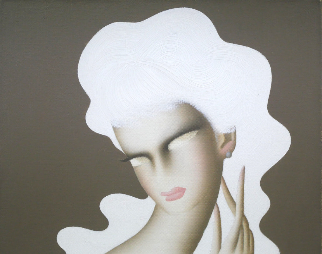 東郷青児「朝」油絵・F6号 絵画買取・販売の小竹美術