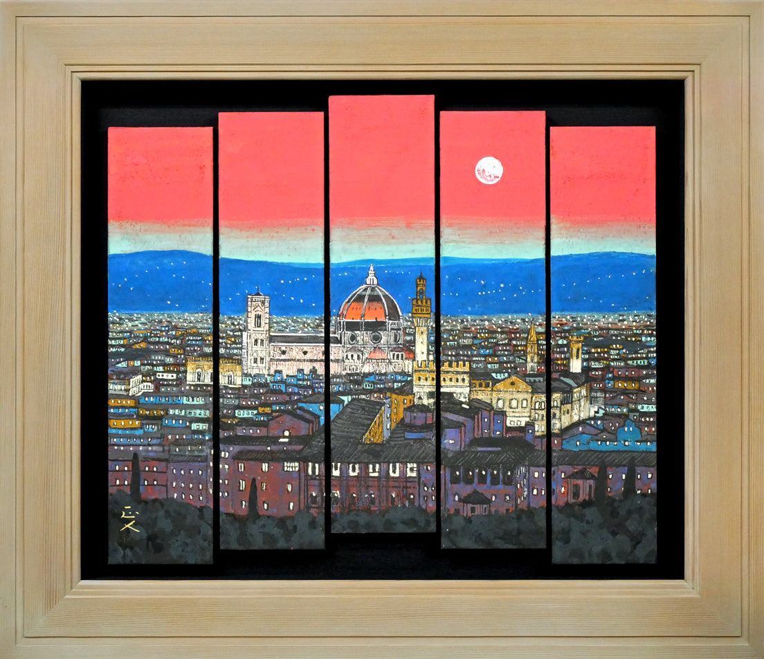 ○ 東郷青児 ○ 花飾 油彩 肉筆 F6号 正面サイン 裏サイン有 油絵 共