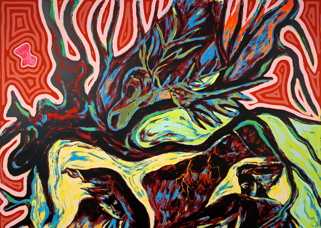 横尾忠則「予兆の刻Ⅲ（PRECOGNITION）」シルクスクリーン版画 絵画