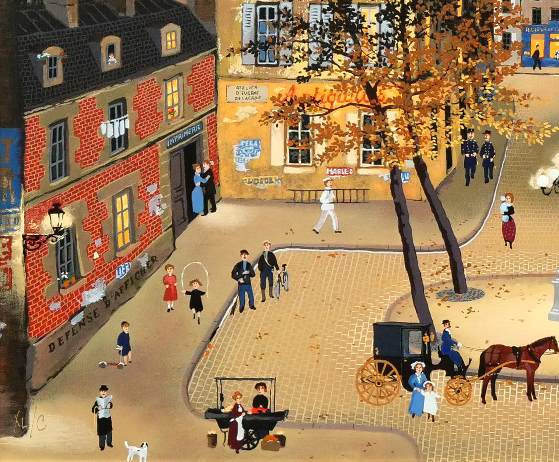 ミッシェル ドラクロワ「パリス アイ ラブ」キャンバスにシルク