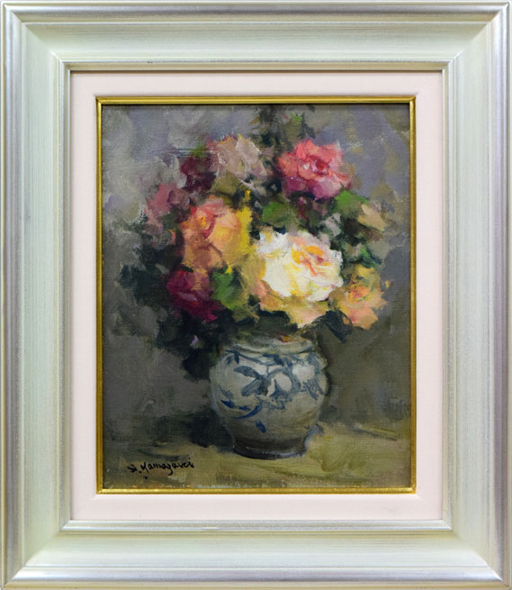 前田寿山作 達磨絵 額67×60cm 絵49×43cm 前田寿山作 達磨絵 額67×60cm