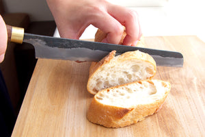 鍛冶職人 赤畠大徳 ｜ 黒打パン切り包丁 120mm