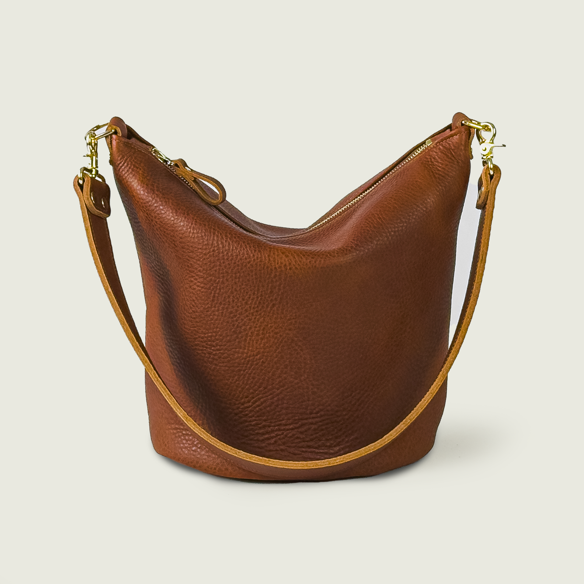 Zip-Top Bucket Bag | Leather Tote Bag KMM & Co – KMM & Co.
